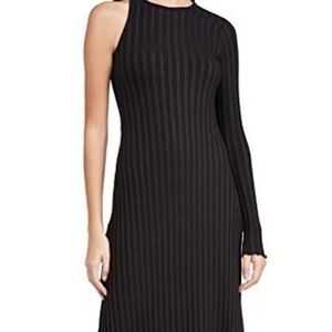 Simon Miller Black Ribbed Knoll Knit dress